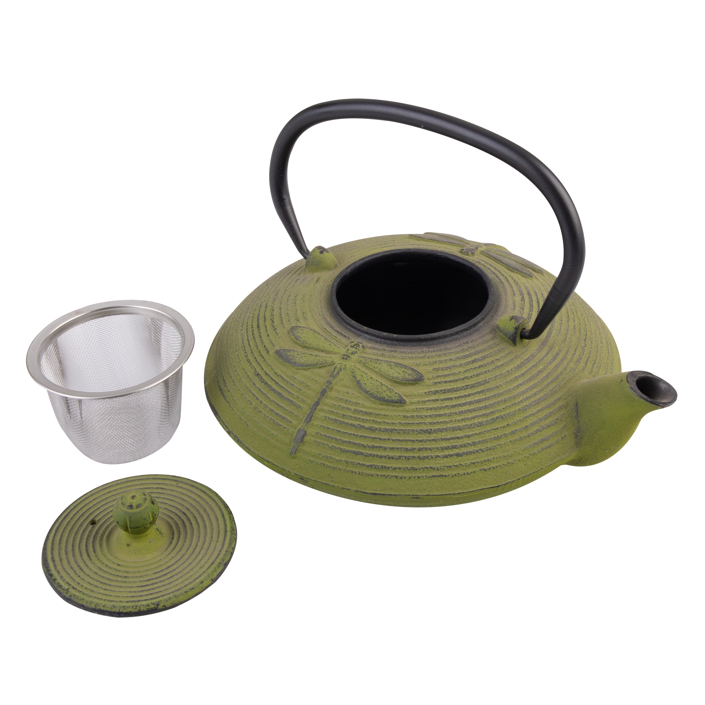 Teaology Cast Iron Teapot 770ml - Dragonfly - Green