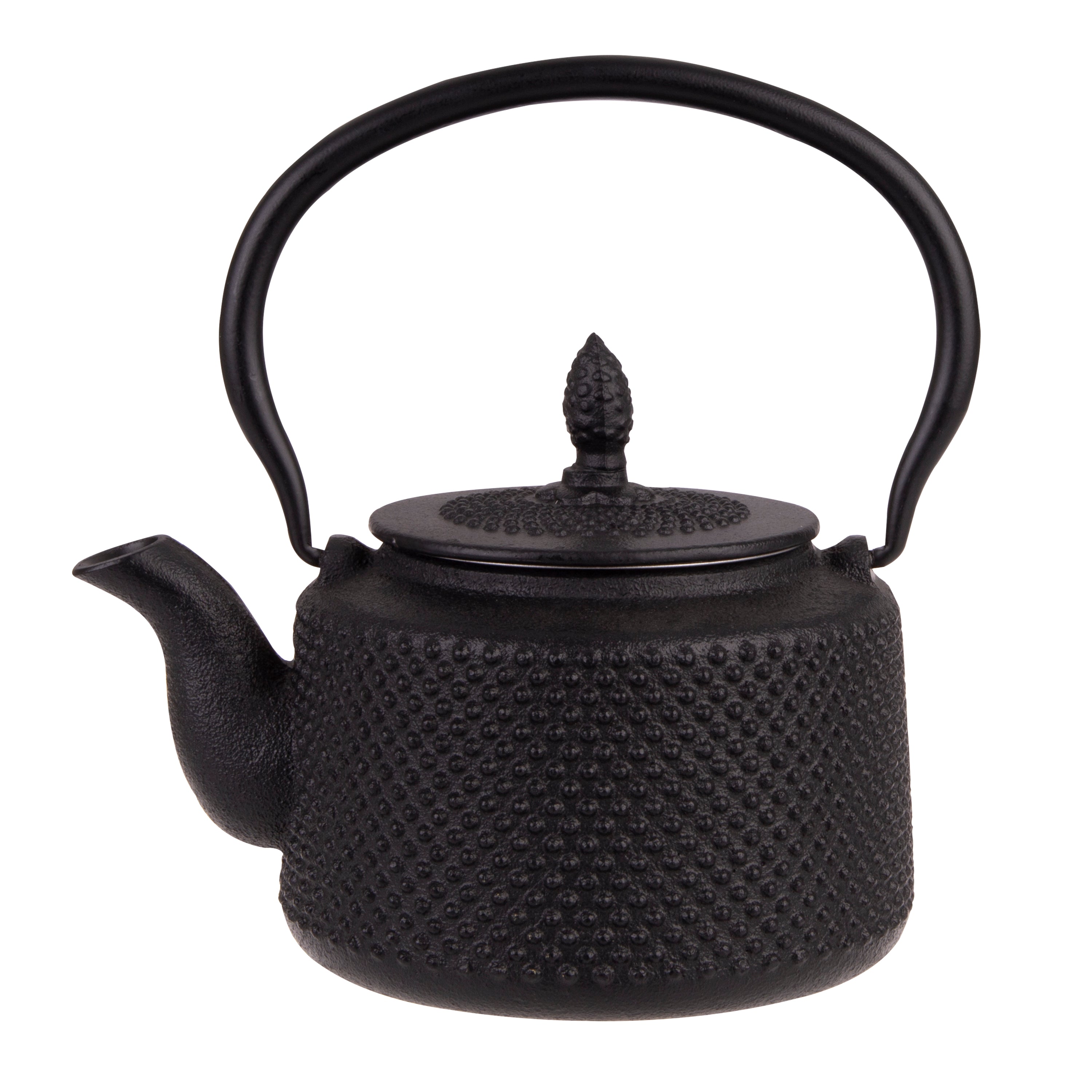 Teaology Cast Iron Teapot 850ml - Tall Hobnail - Black