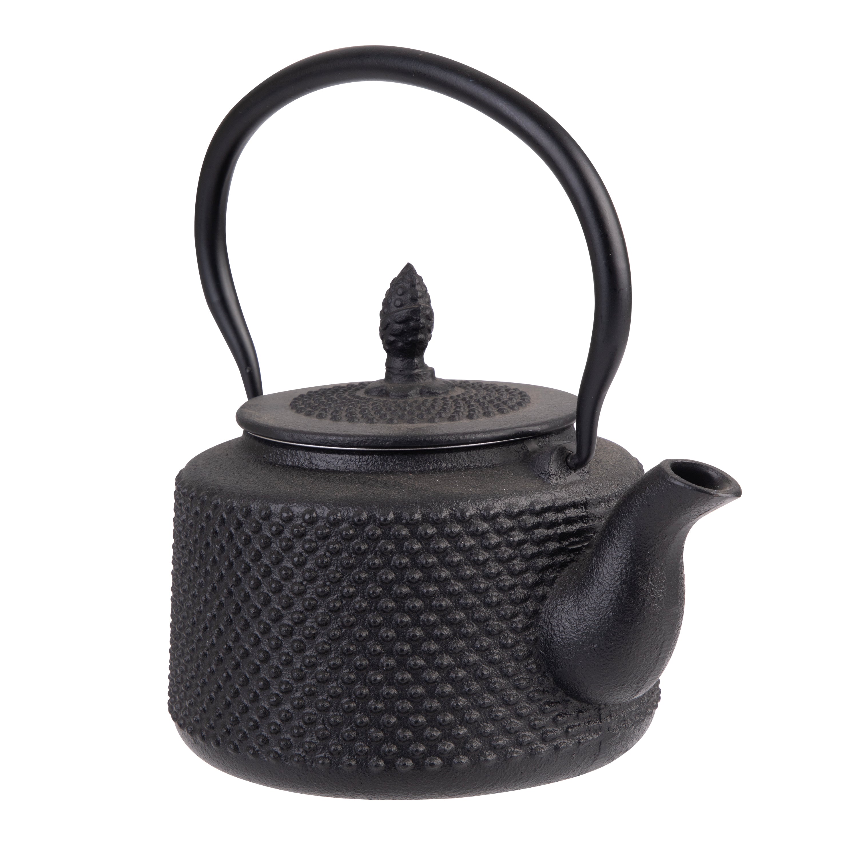 Teaology Cast Iron Teapot 850ml - Tall Hobnail - Black