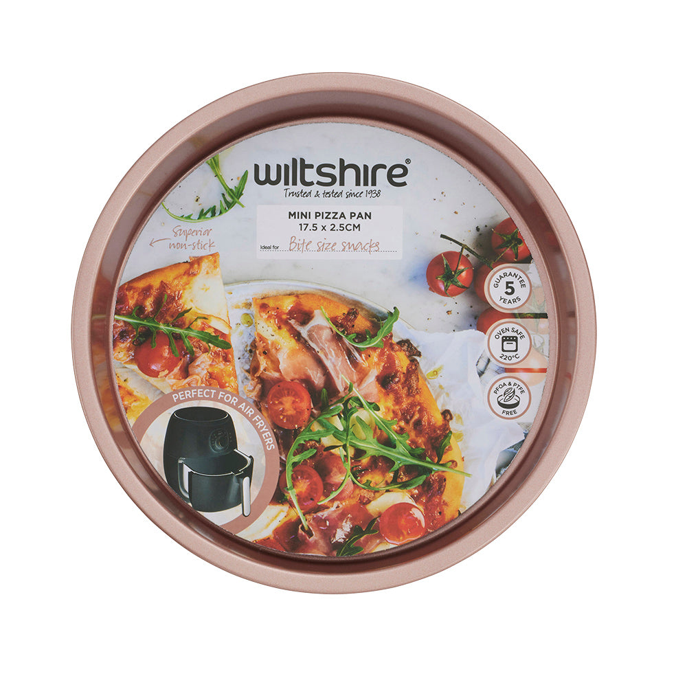 Wiltshire Rose Gold Mini Pizza Pan 17.5cm - Airfryer or Oven