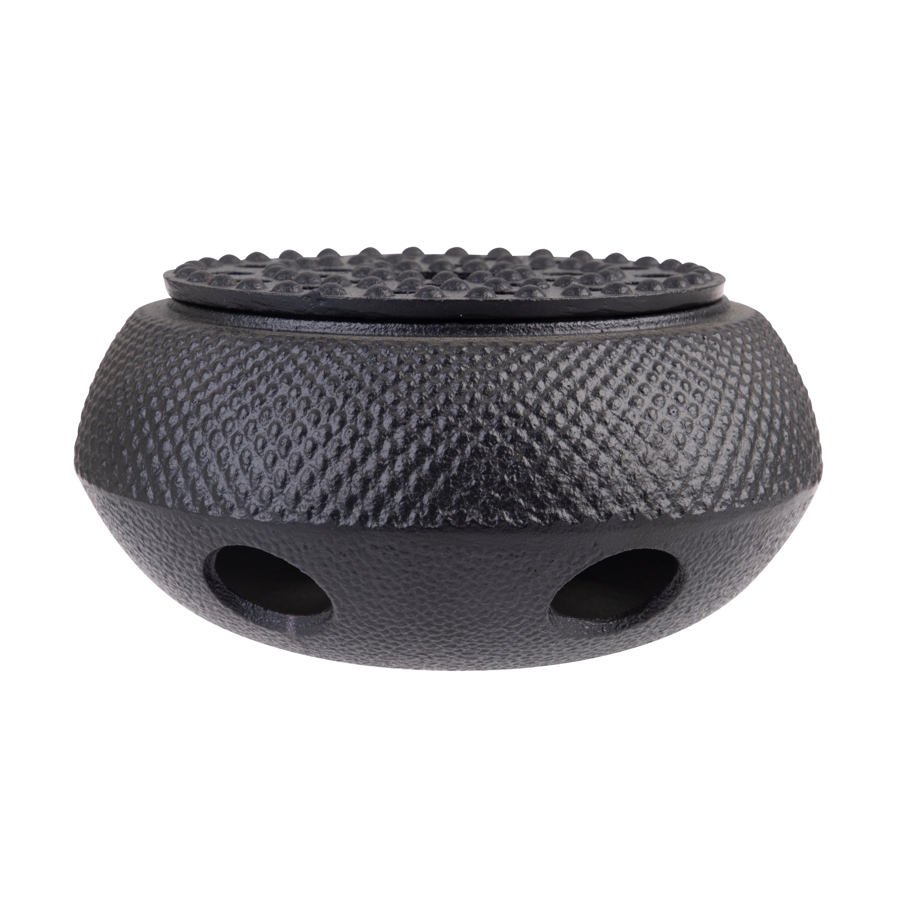 Teaology Cast Iron Teapot Warmer – 13.5 cm Fine Hobnail (Black)