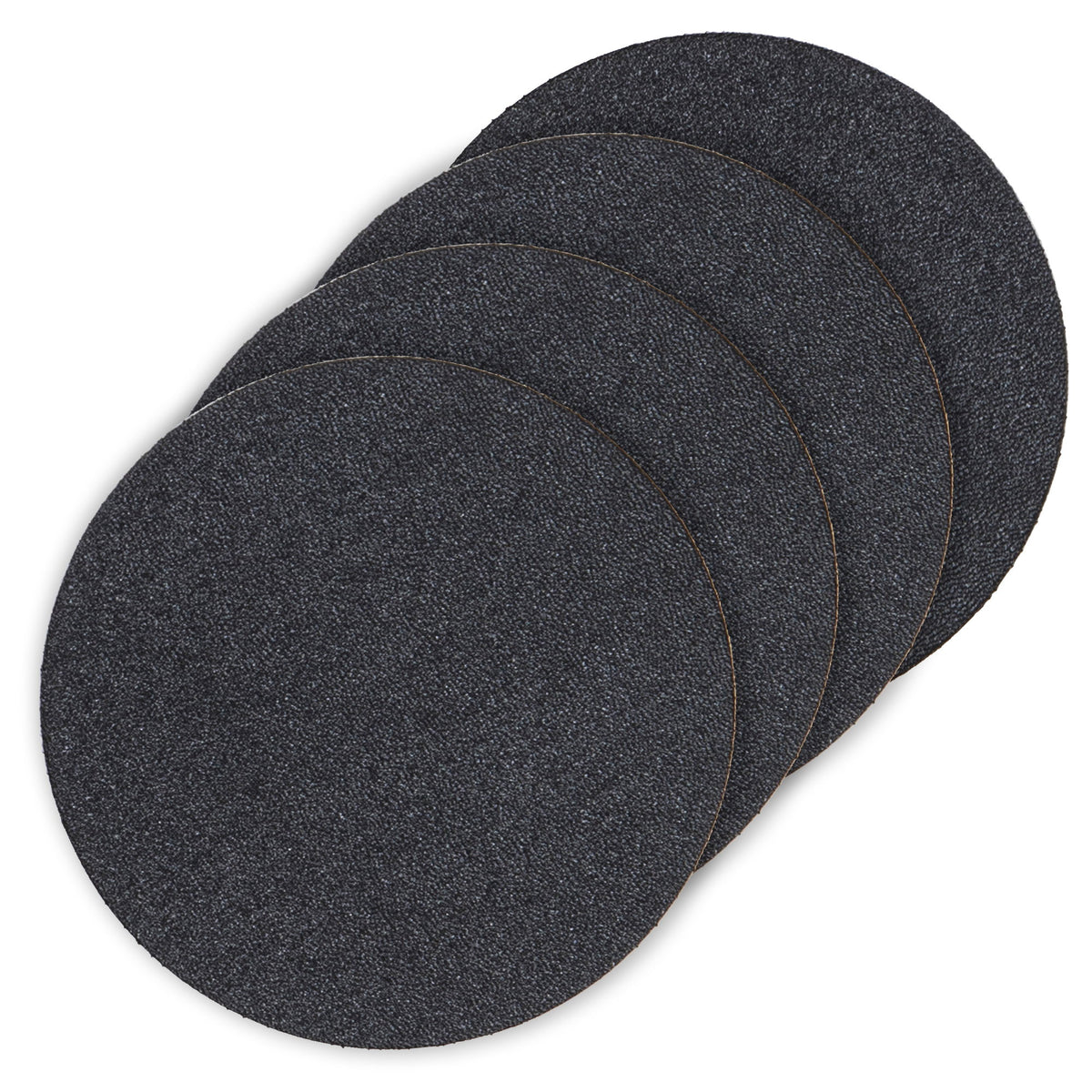 Ladelle Hugo Round Black Vinyl 4pk Coaster