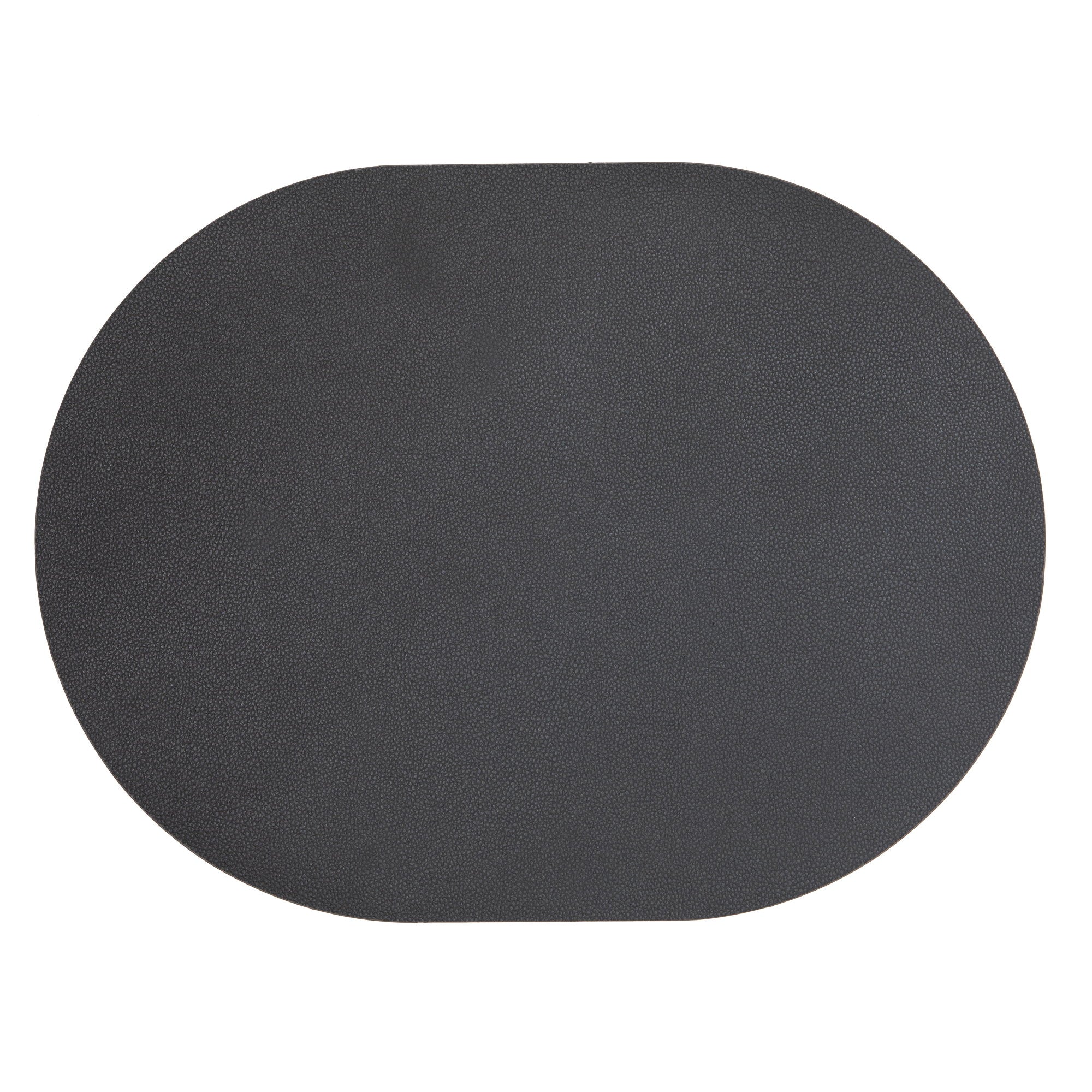 Ladelle Hugo Oval Charcoal Vinyl 4pk Placemat