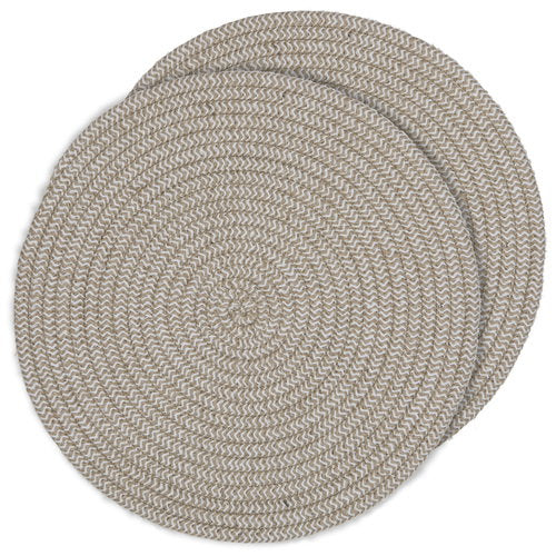 Ladelle Nixon White & Natural 2pk Placemat