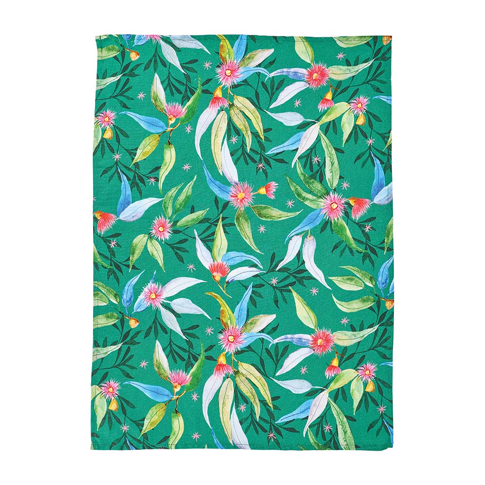 Annabel Trends Linen Cotton Tea Towel Gum Blossom