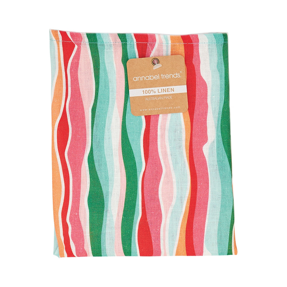 Annabel Trends Linen Tea Towel Sherbet Ribbons