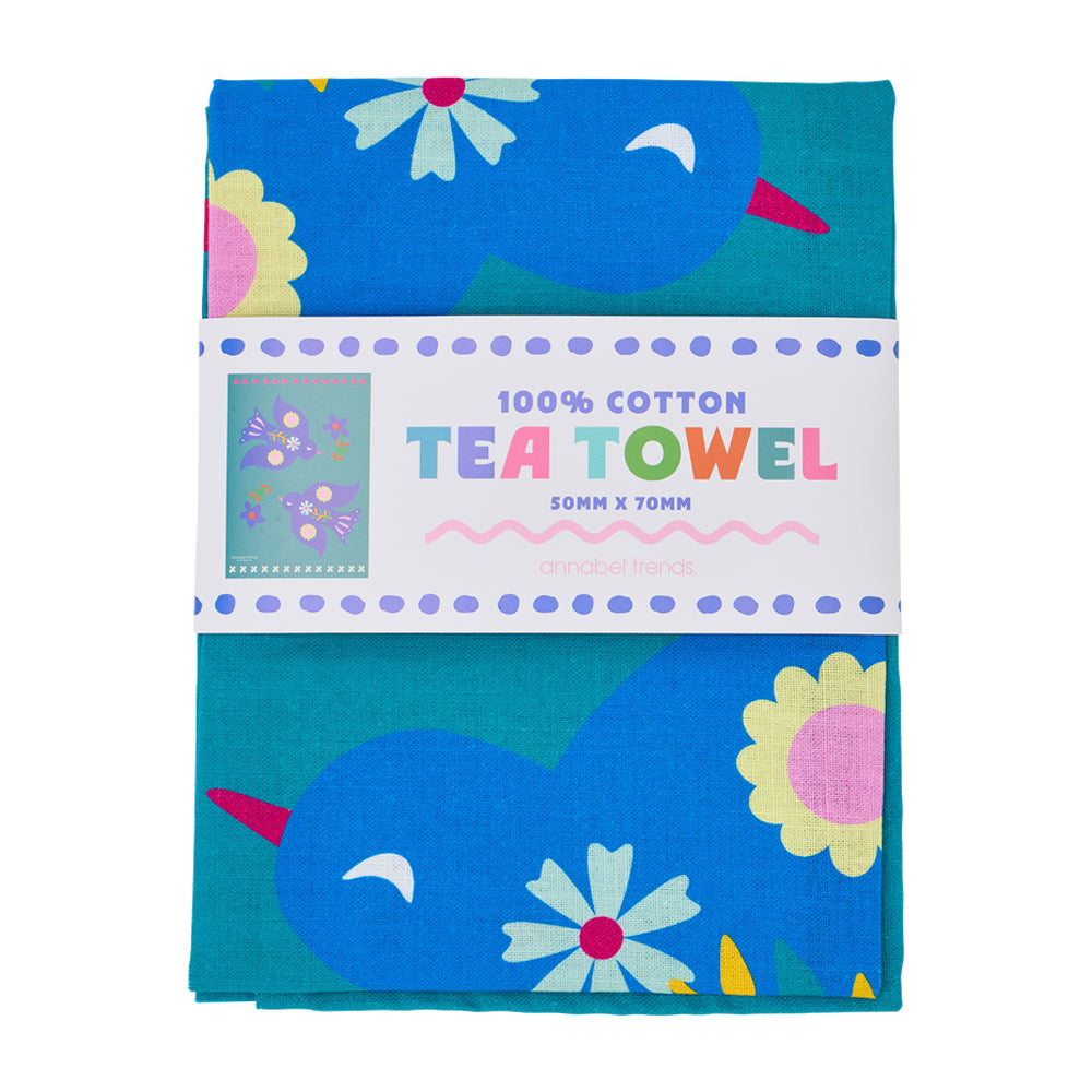 Annabel Trends Tea Towel Fiesta Cotton Print Fiesta Heart