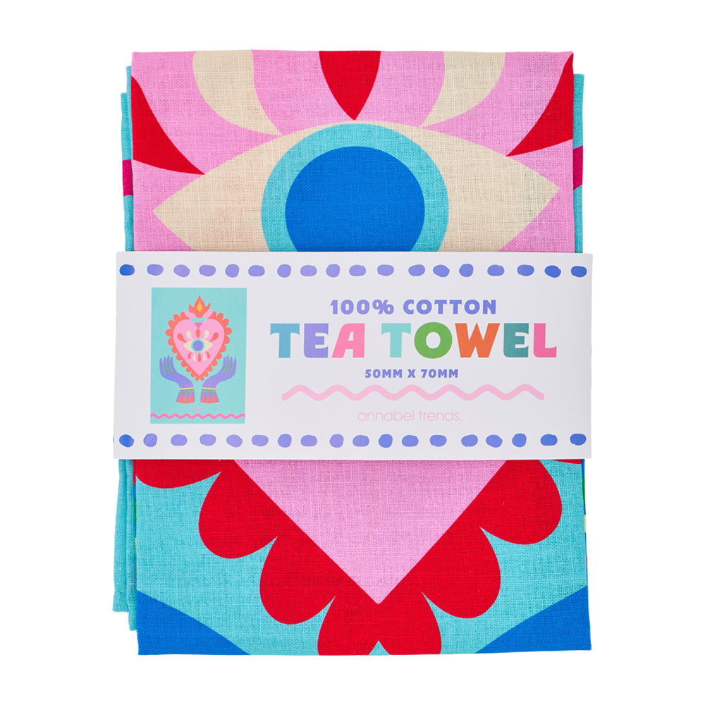 Annabel Trends Tea Towel Fiesta Cotton Print Fiesta Bird