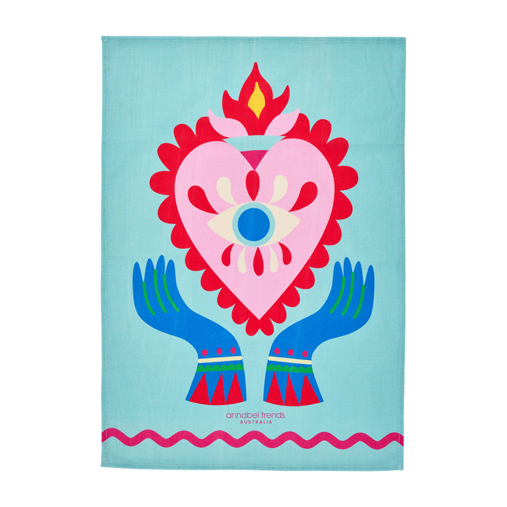 Annabel Trends Tea Towel Fiesta Cotton Print Fiesta Bird