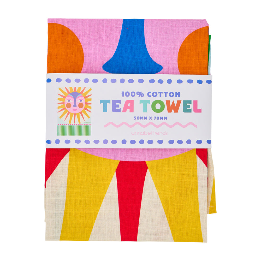 Annabel Trends Tea Towel Fiesta Cotton Print Fiesta Bird