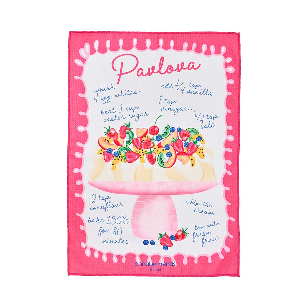 Annabel Trends Microfibre Tea Towel Single Sided Waffle Pavlova