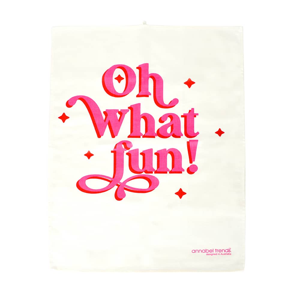 Annabel Trends Tea Towel Christmas Oh What Fun