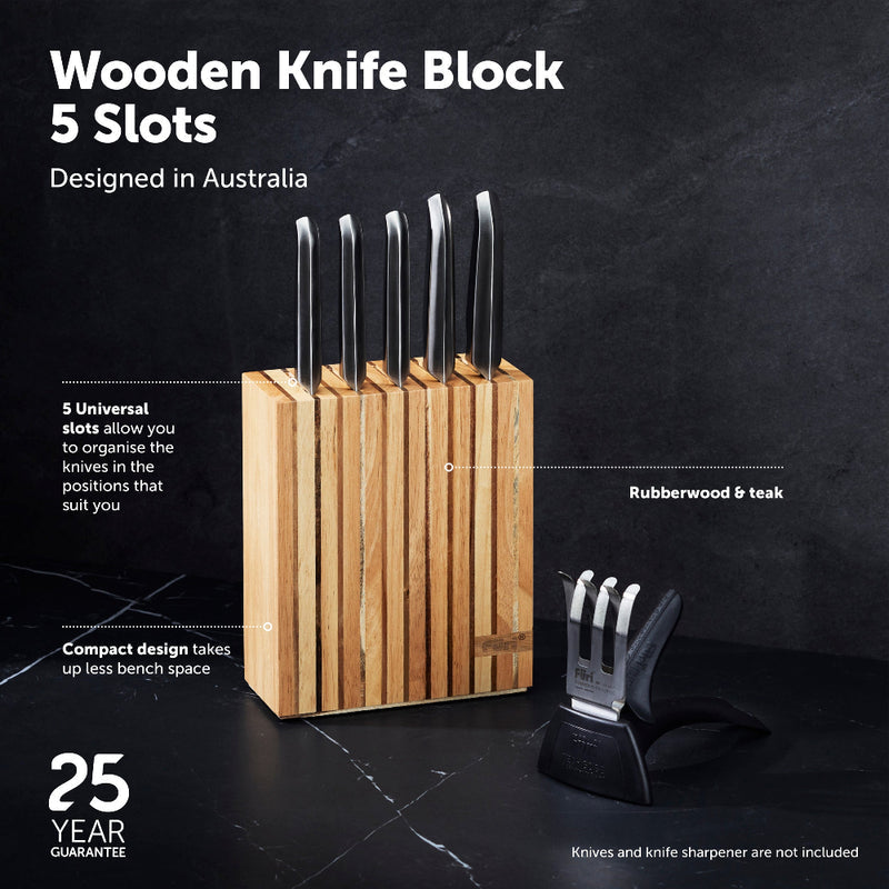 Furi 5 Slot Wood Knife Block