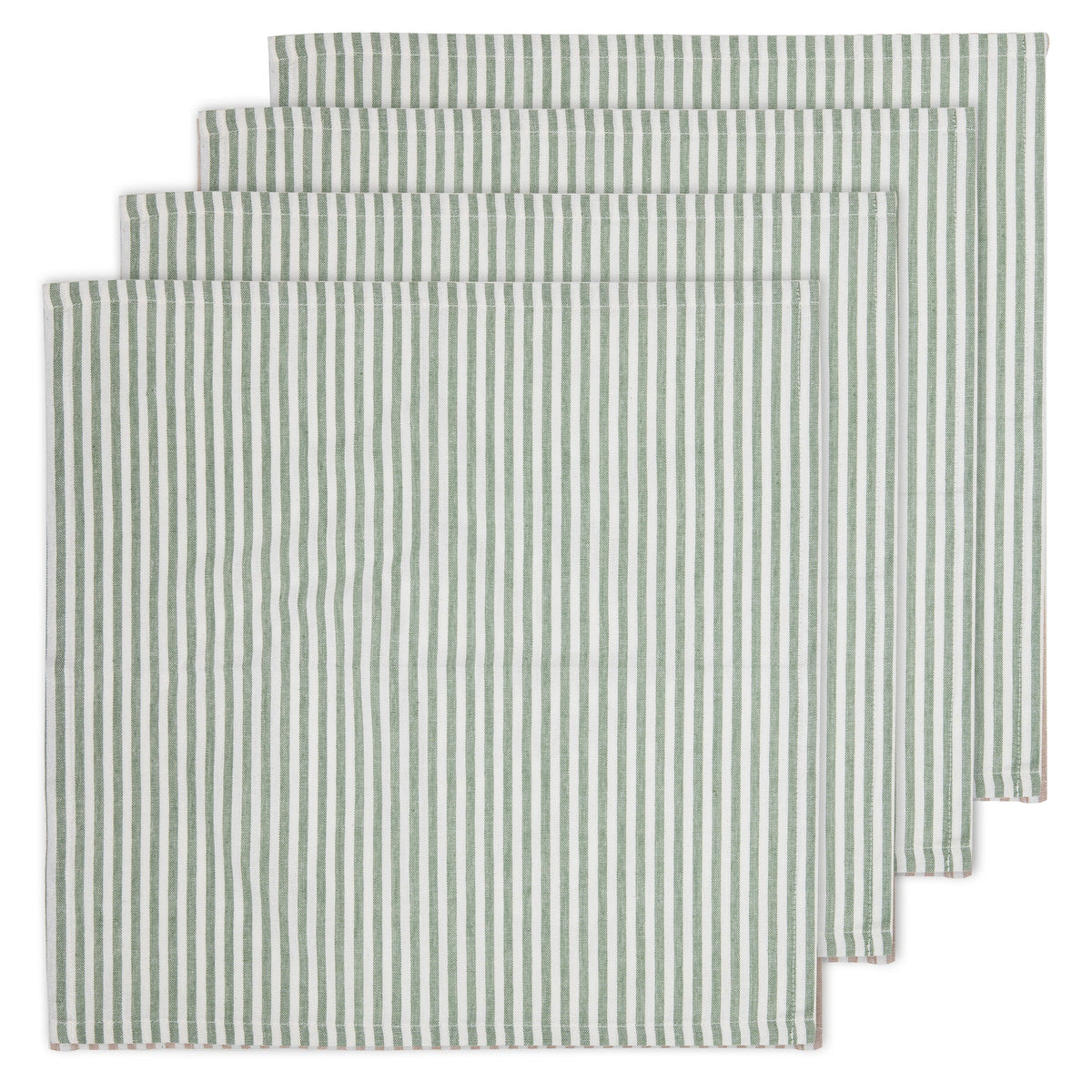 Ladelle Pinstripe Leaf 4pk Napkin