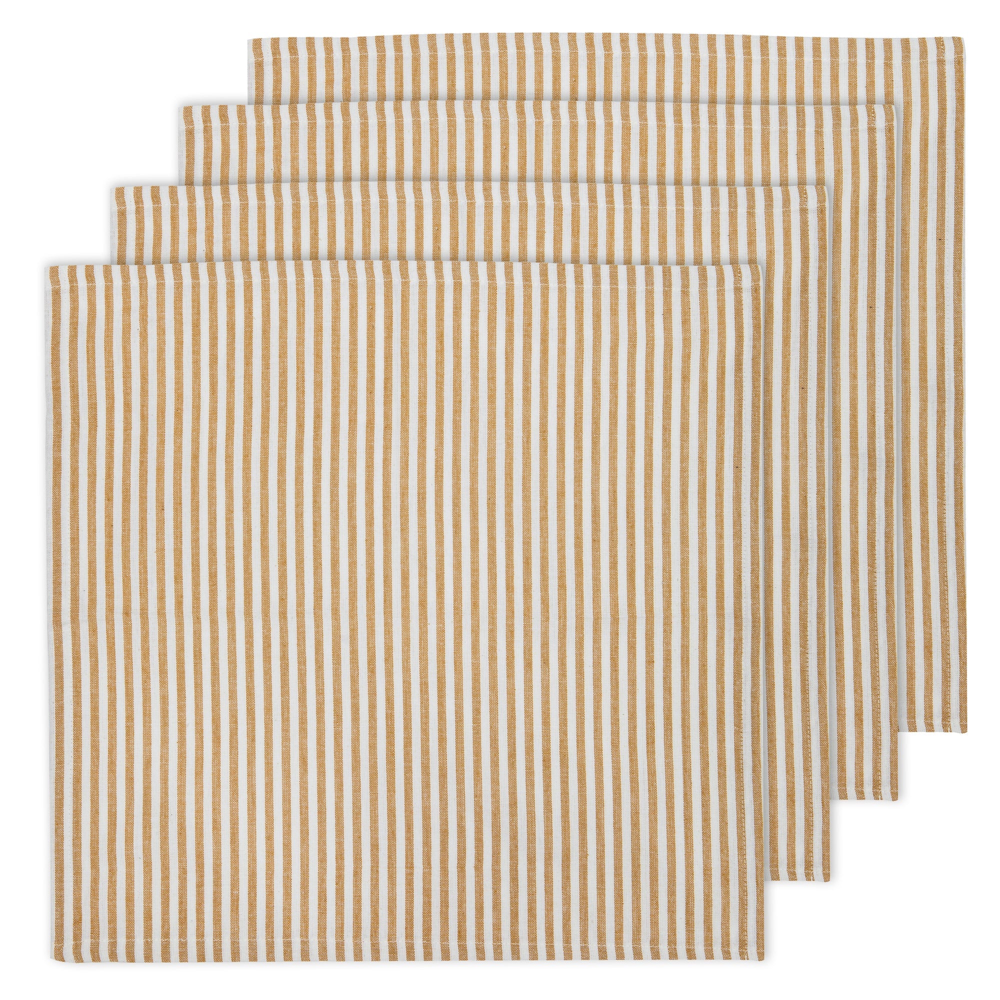 Ladelle Pinstripe Toffee 4pk Napkin