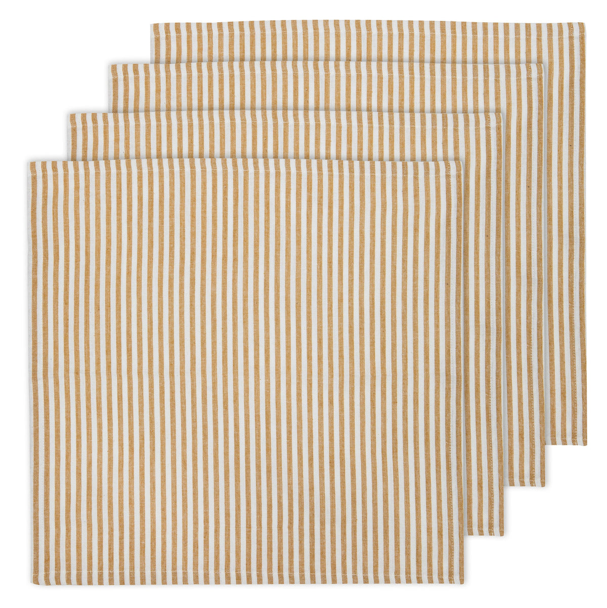 Ladelle Pinstripe Toffee 4pk Napkin