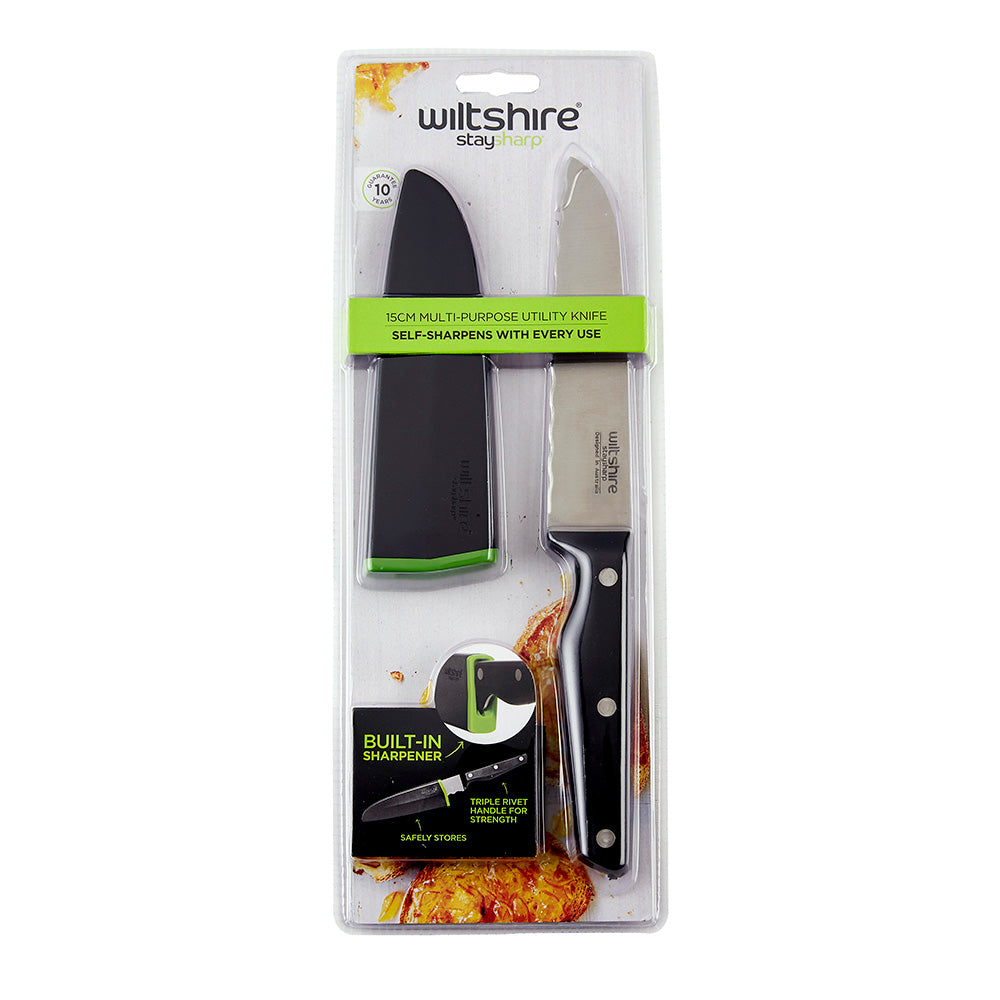 Wiltshire Staysharp Triple Rivet Multi-Purpose Utility Knife 15cm