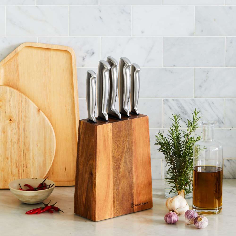 Stanley Rogers Tapered Vertical 6 Piece Knife Block Set