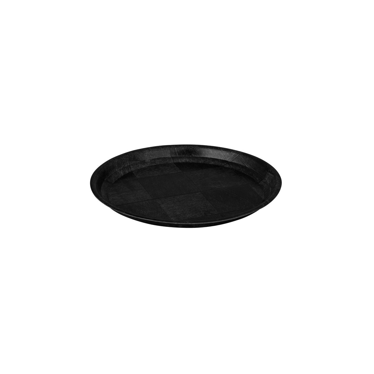 Trenton Black Woven Wood Round Tray (200mm Ø)