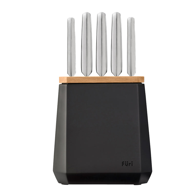 Furi Radial Stone 6 Piece Knife Block Set - Midnight