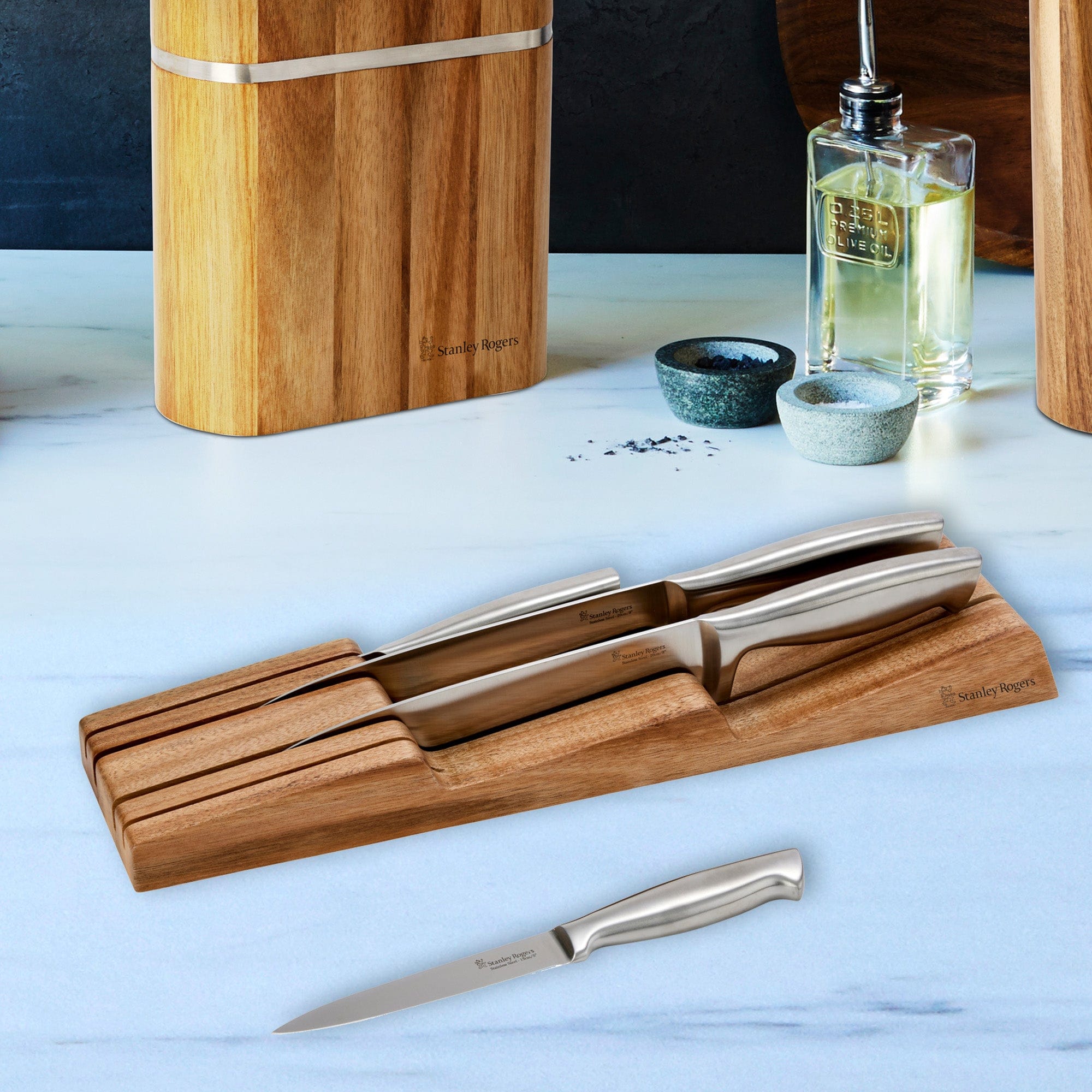 Stanley Rogers In-Drawer Knife Block Set 5 Piece