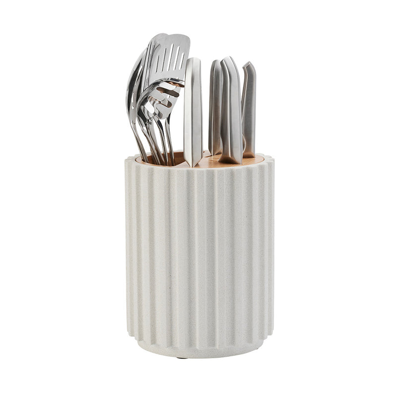 Furi Radial Stone 5 Piece Knife Block Set - Snow