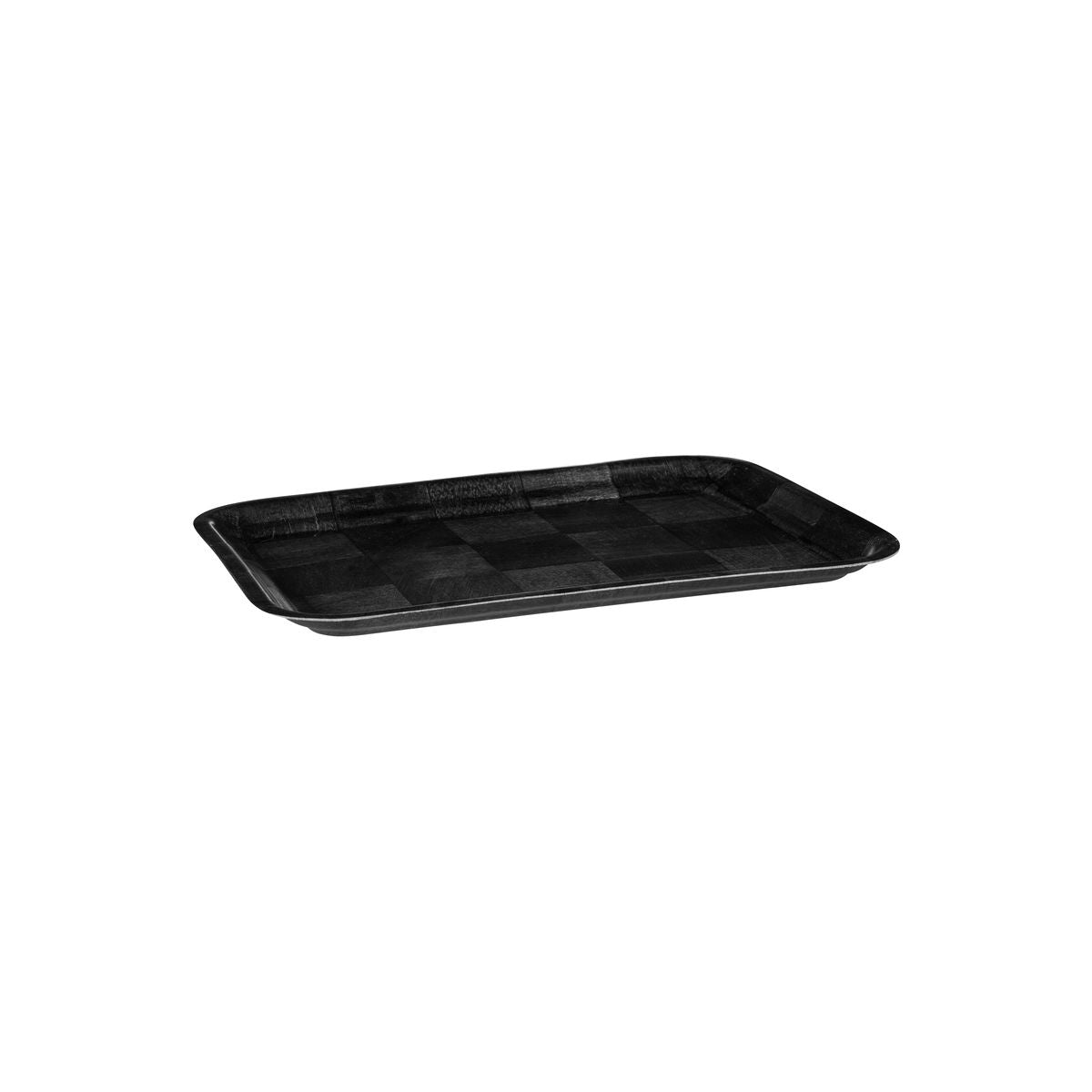 Trenton Black Woven Wood Rectangular Tray (250x350mm)