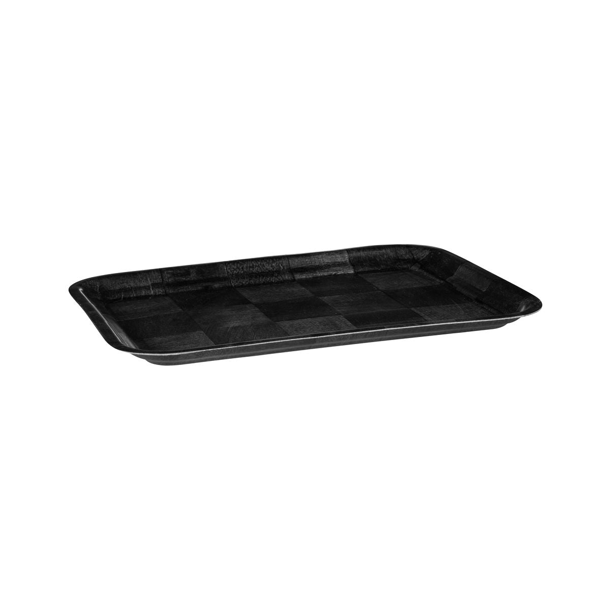 Trenton Black Woven Wood Rectangular Tray (300x400mm)