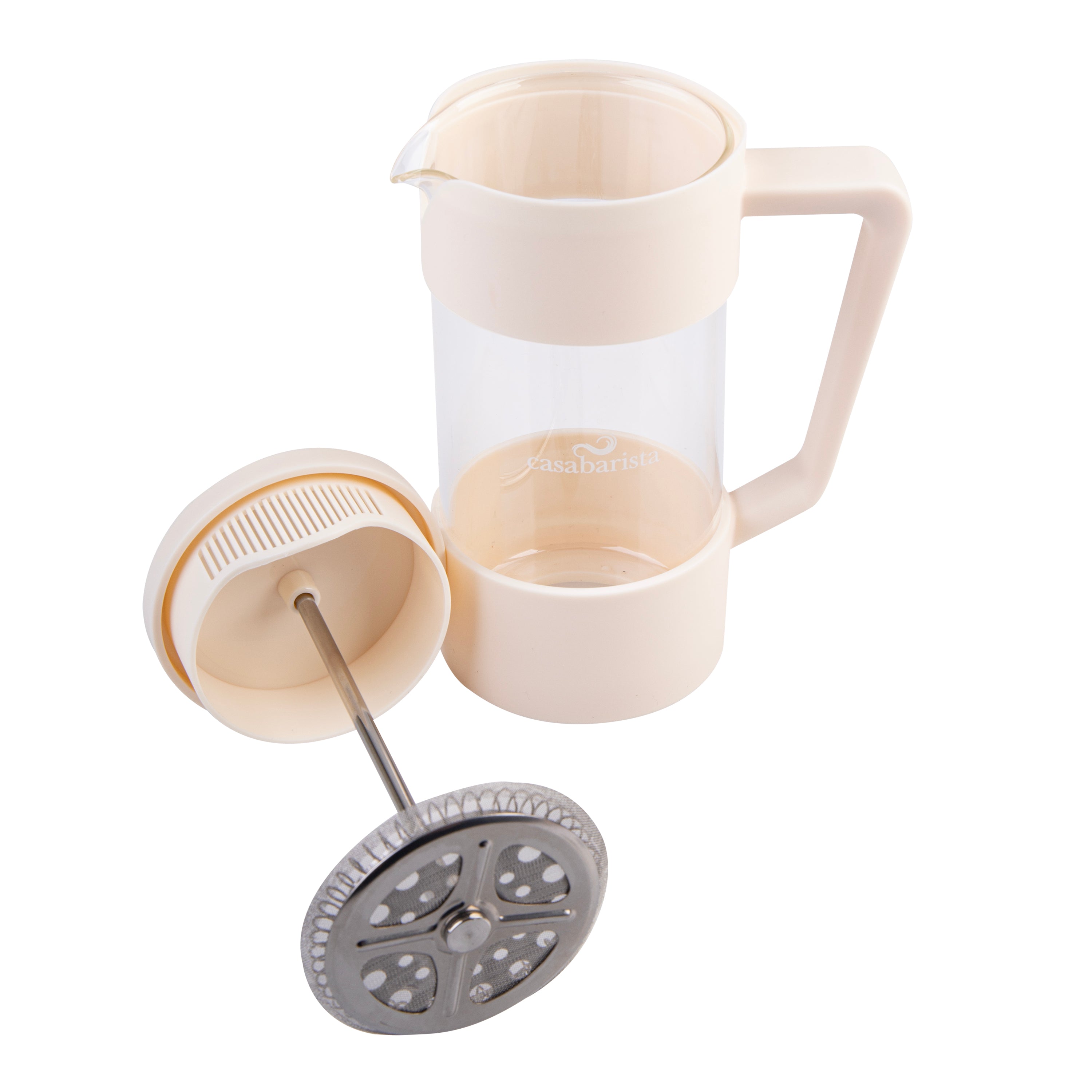Casabarista "Oslo Accent" Coffee Plunger 3 Cup/350ml - Cream
