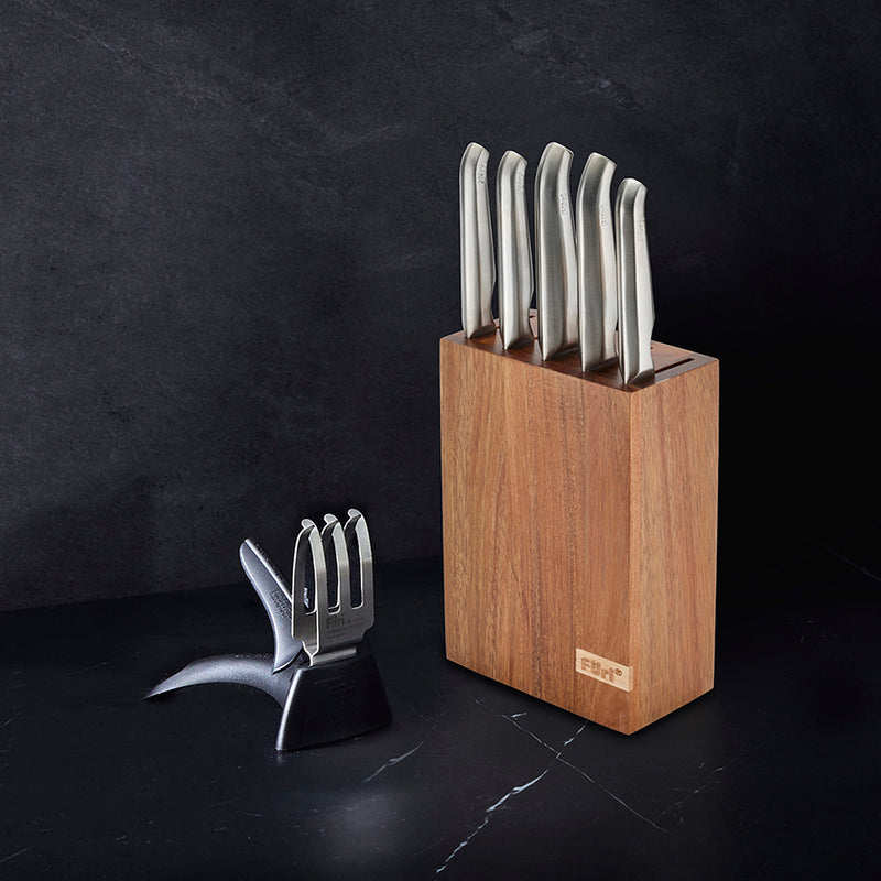 Furi Pro 7 Piece Acacia Knife Block Set