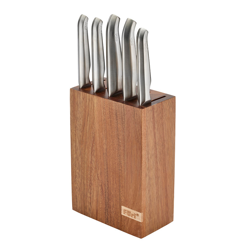 Furi Pro 7 Piece Acacia Knife Block Set