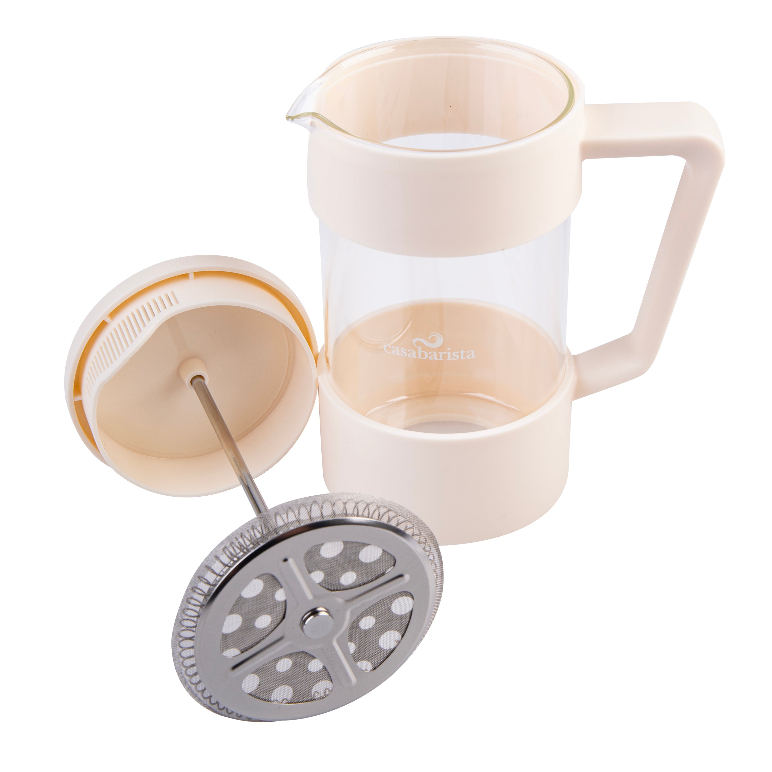 Casabarista "Oslo Accent" Coffee Plunger 5 Cup/600ml - Cream