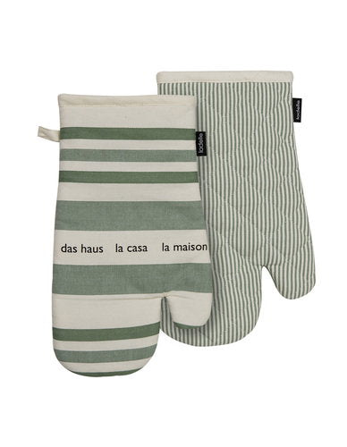 Ladelle La Casa Leaf 2pk Oven Mitt