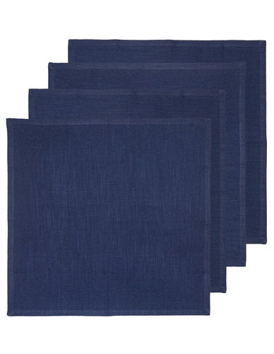 Ladelle Lina Navy 4pk Napkin