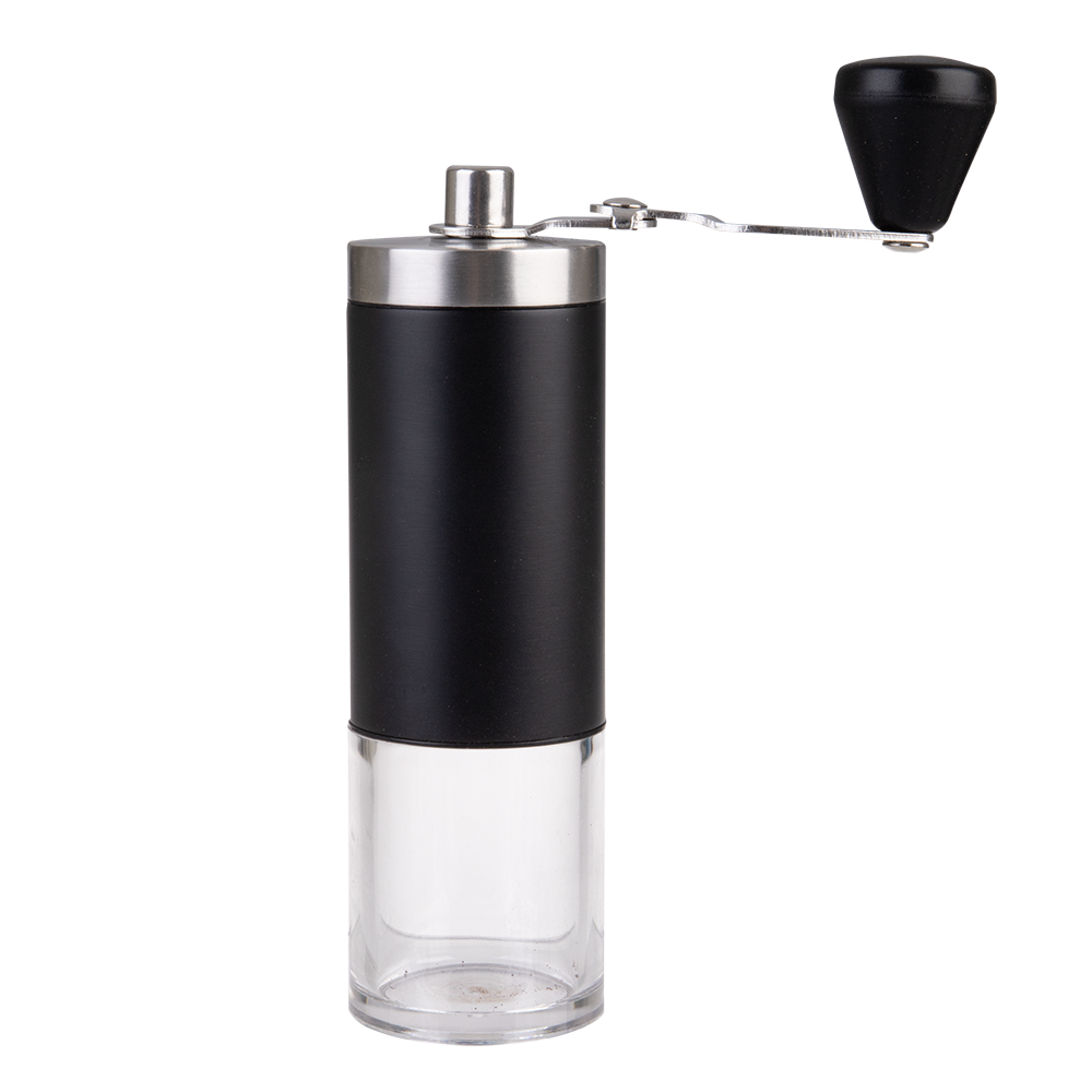 Casabarista Stainless Steel Hand Coffee Grinder with Ceramic Burr – Black