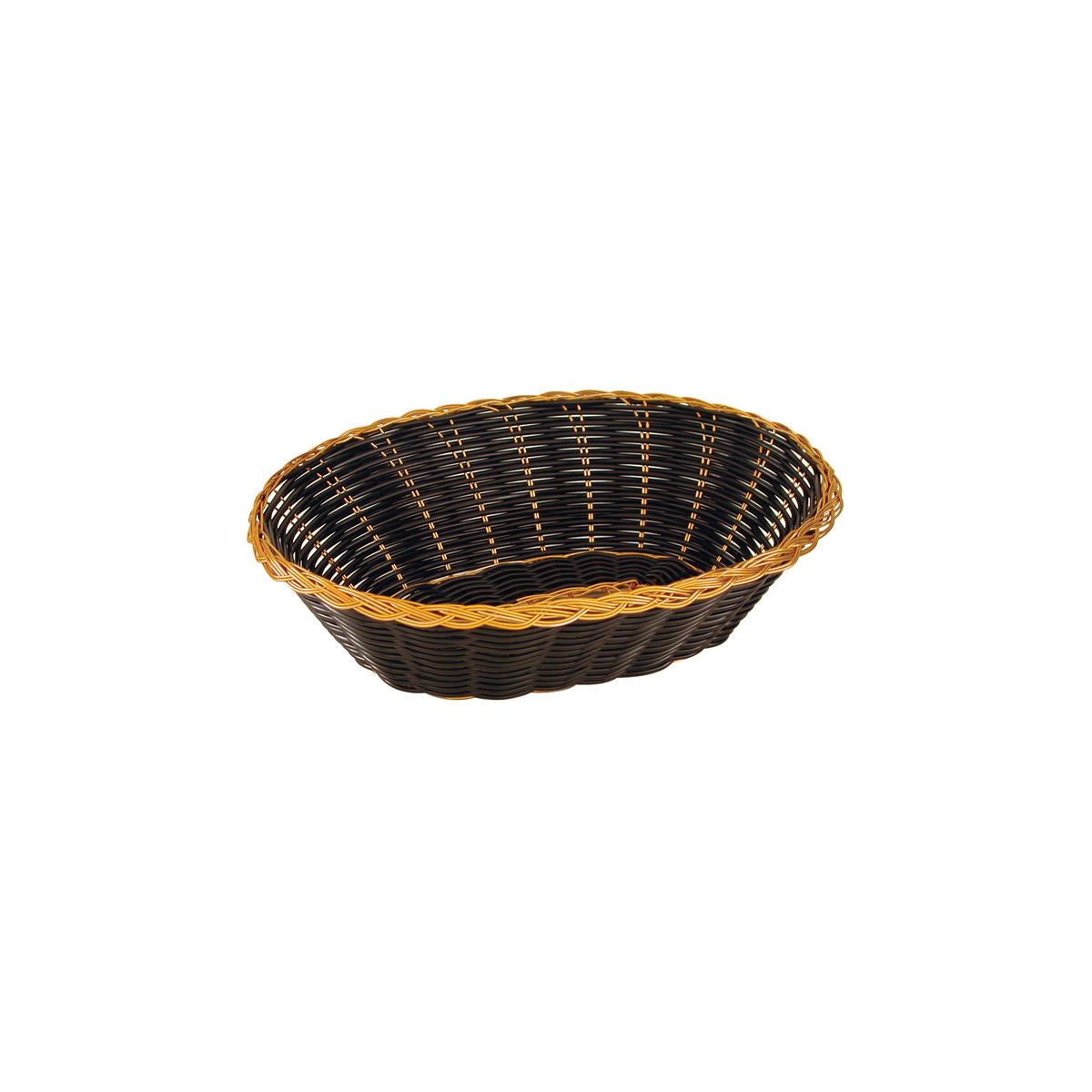 Trenton Oval Bread Basket (240mm - Black & Gold)