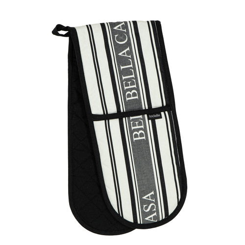 Ladelle Bella Casa Black Double Oven Mitt