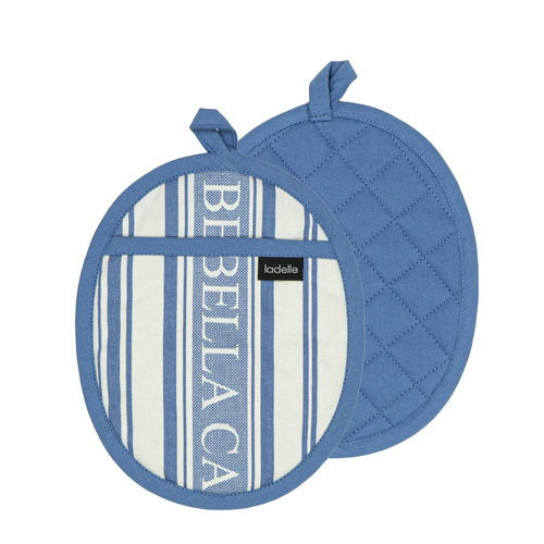 Ladelle Bella Casa Blue 2pk Pot Holder