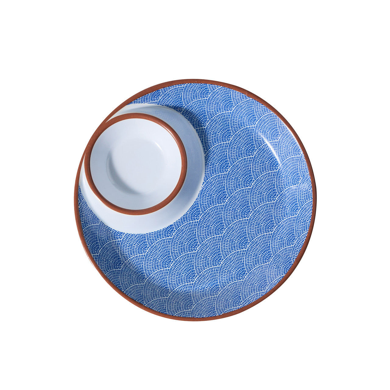 Avanti Individual Serving Plate with Dip Bowl – Fan – Round 20cm