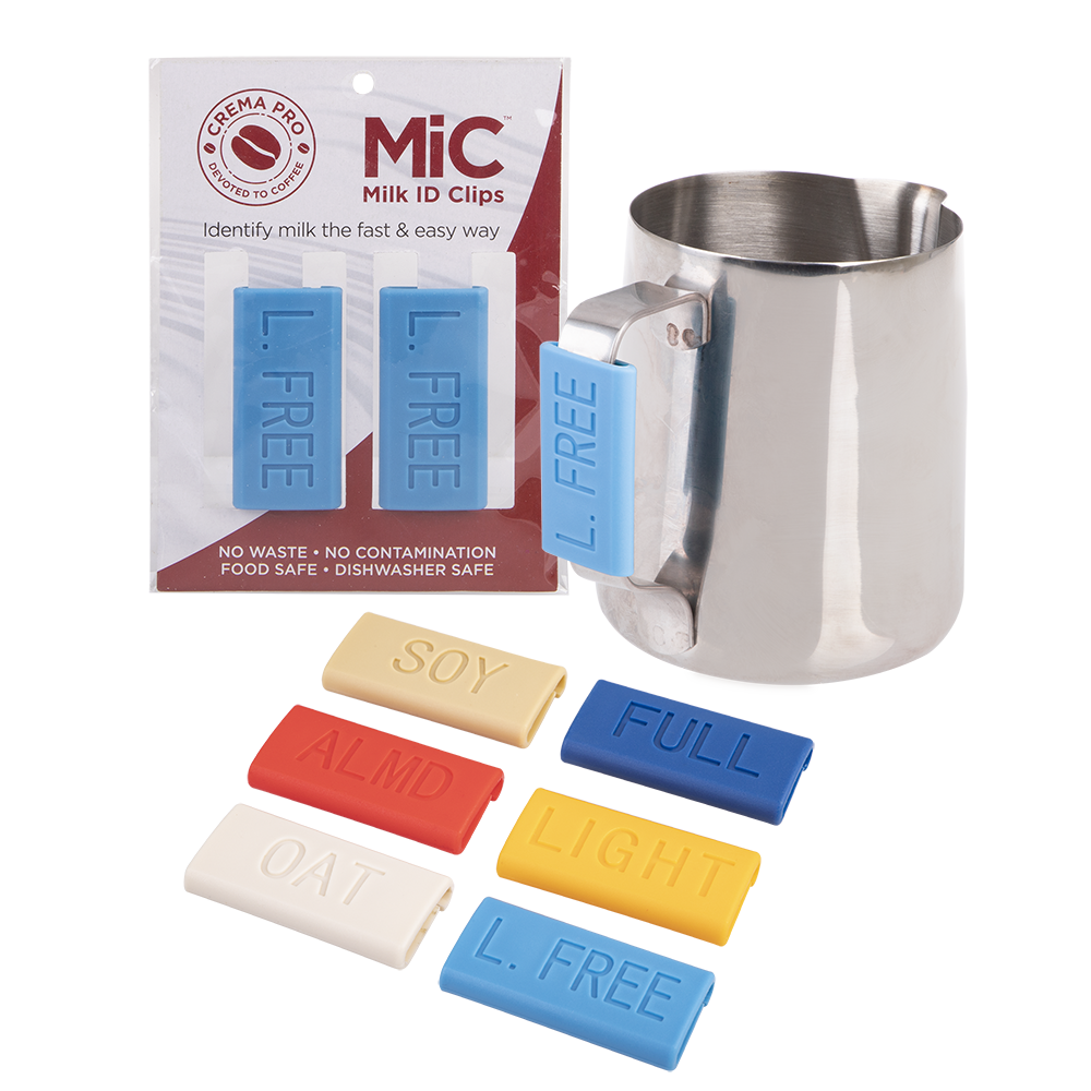 Crema Pro Milk ID Clips – Lactose Free (Sky Blue, Set of 2)