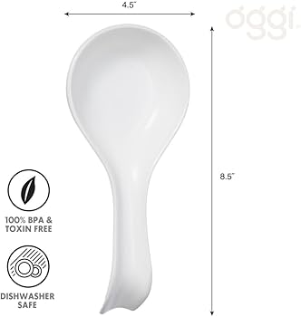 Oggi Ceramic Spoon Rest - White