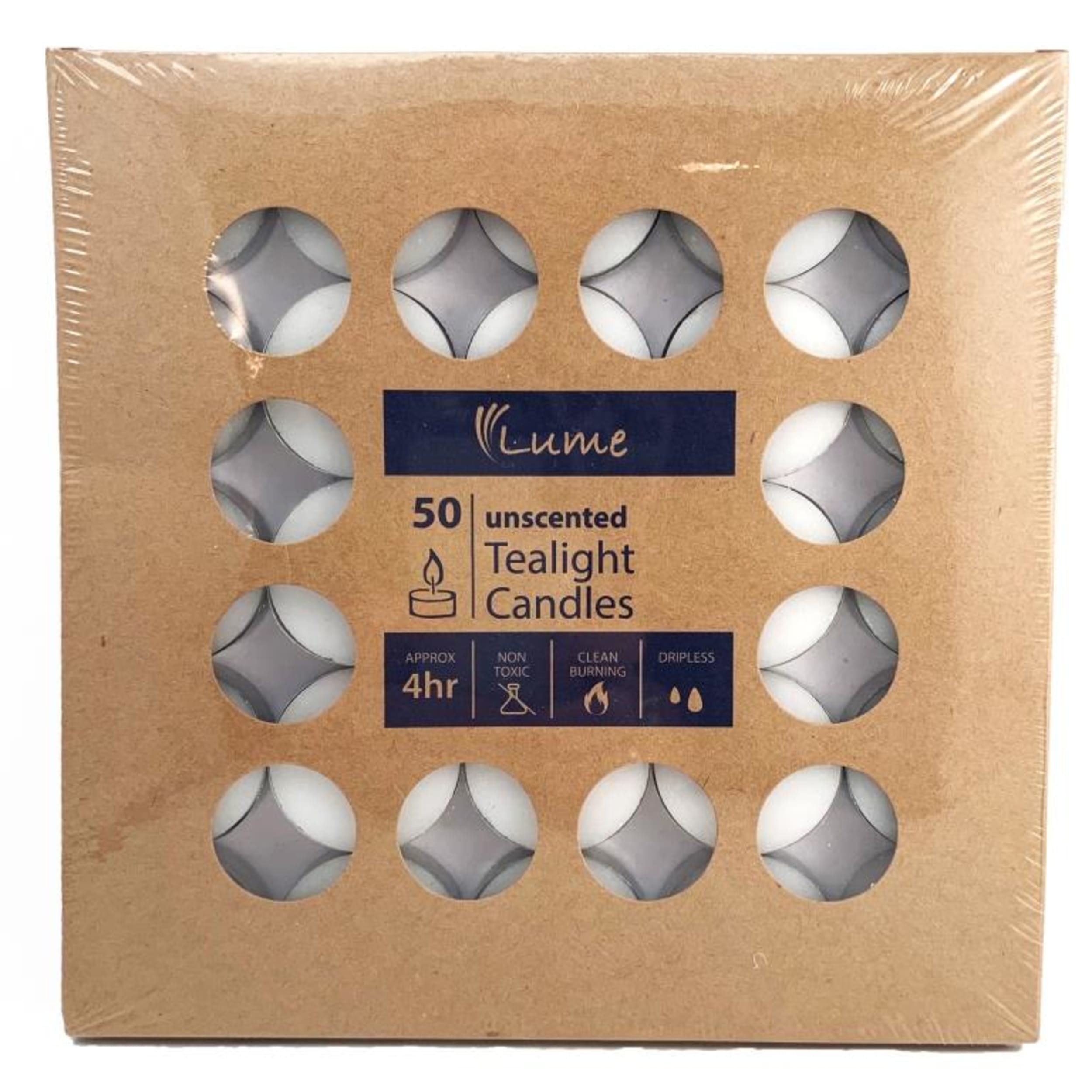 Lume Tealight Candles 4 Hour x 10 (50 Pack)