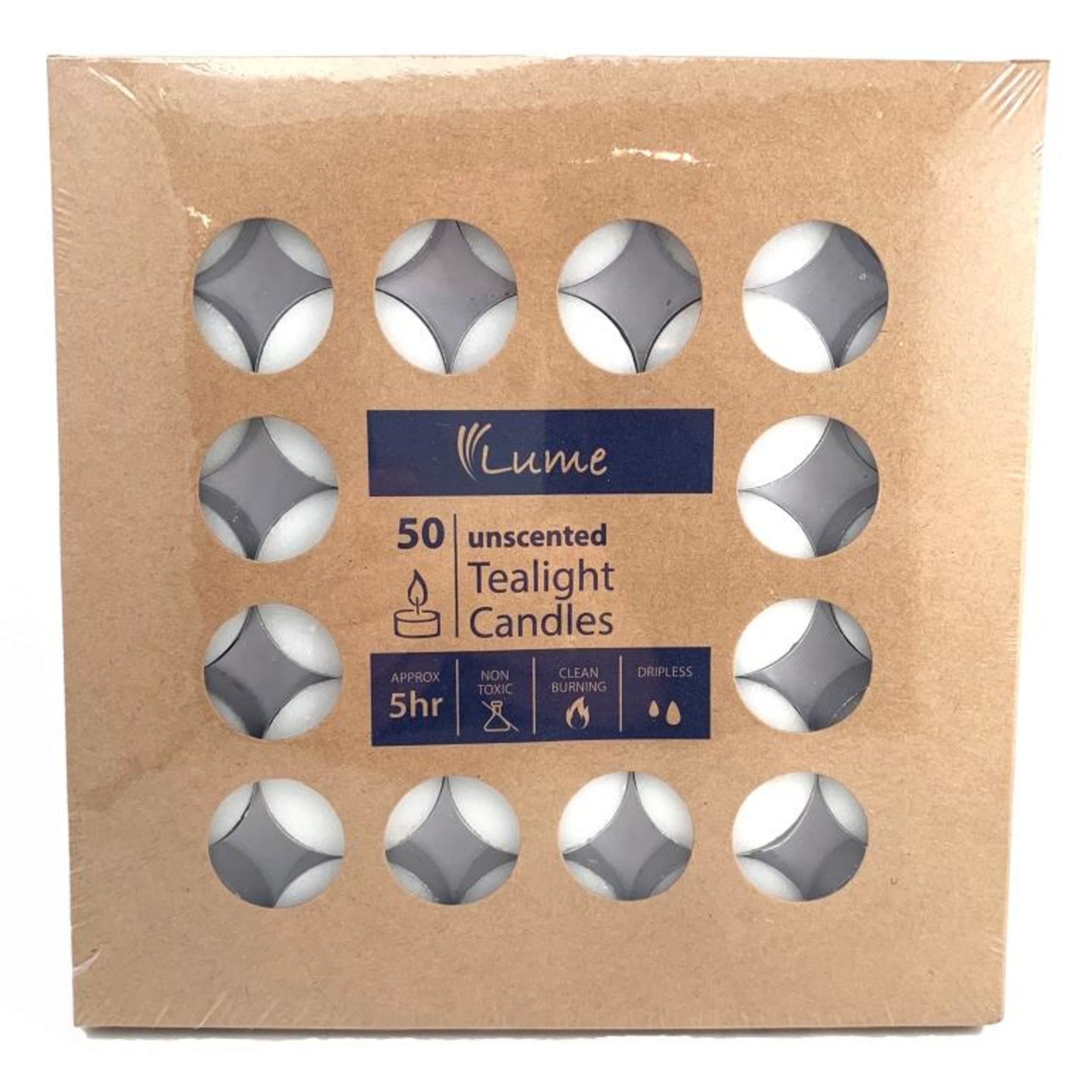 Lume Tealight Candles 5 Hour x 10 (50 Pack)