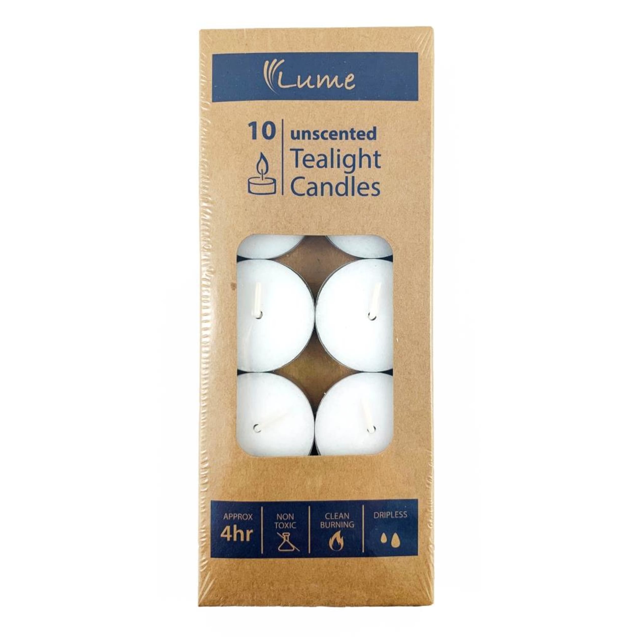 Lume Tealight Candles 4 Hour (10 Pack)