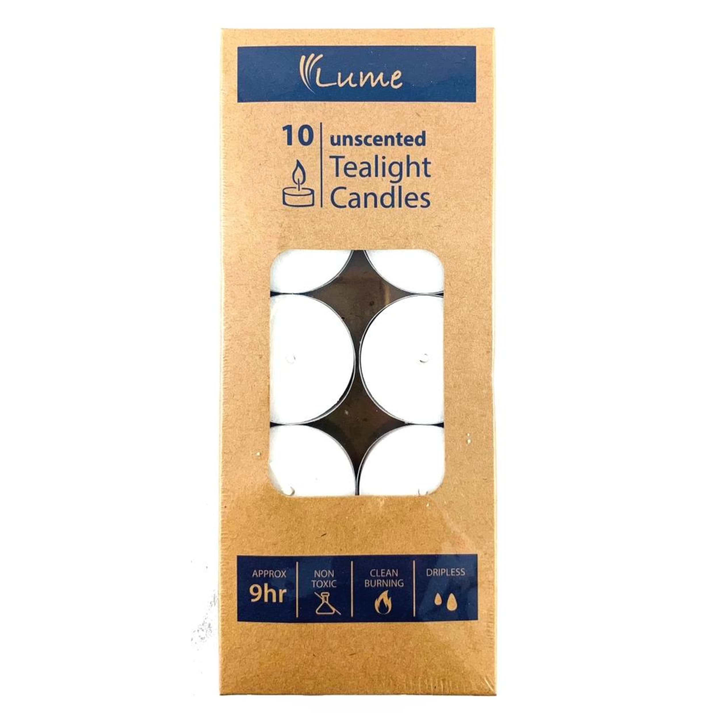 Lume Tealight Candles 9 Hour (10 Pack)