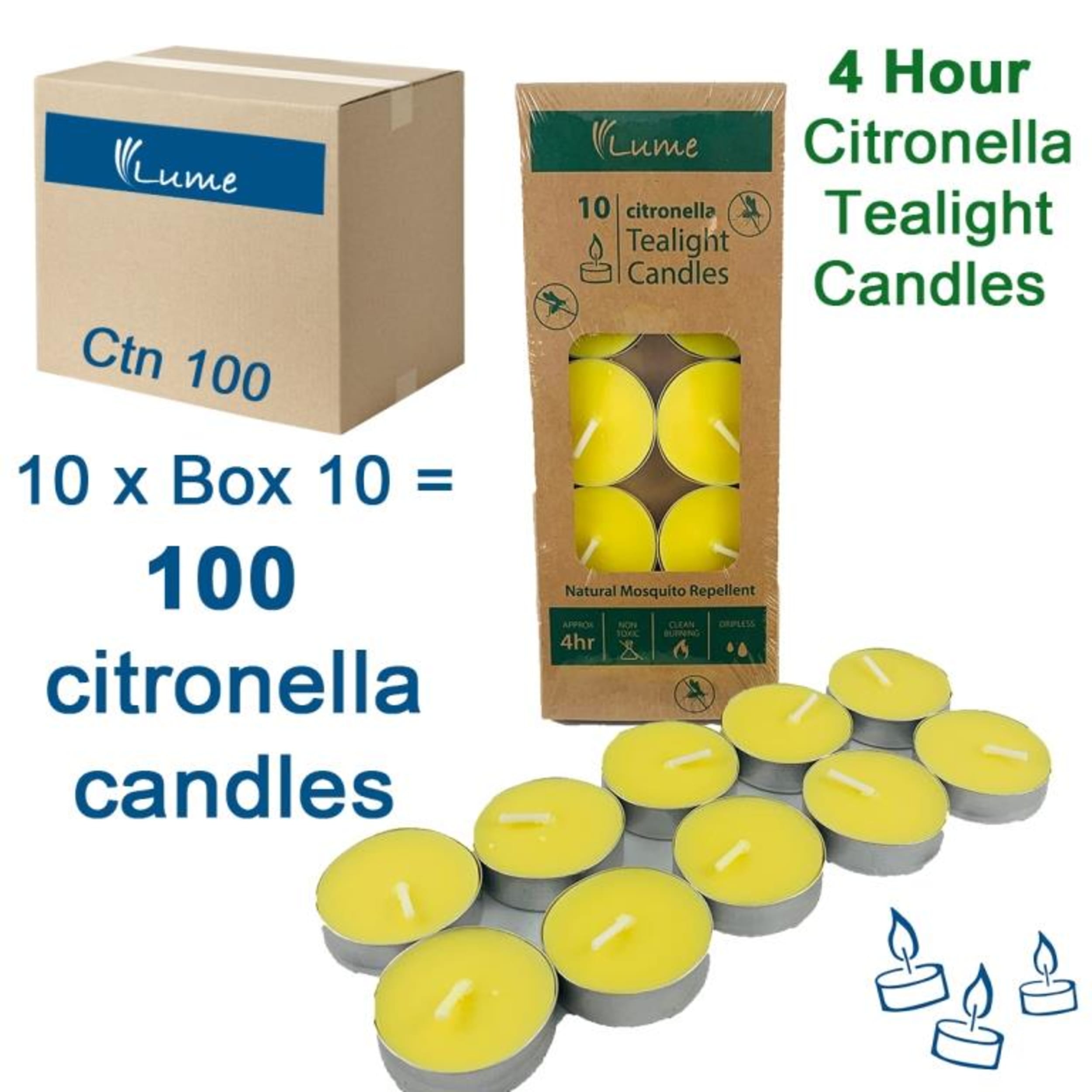 Occasions Tealight Candles Citronella Retail (10 Pack)