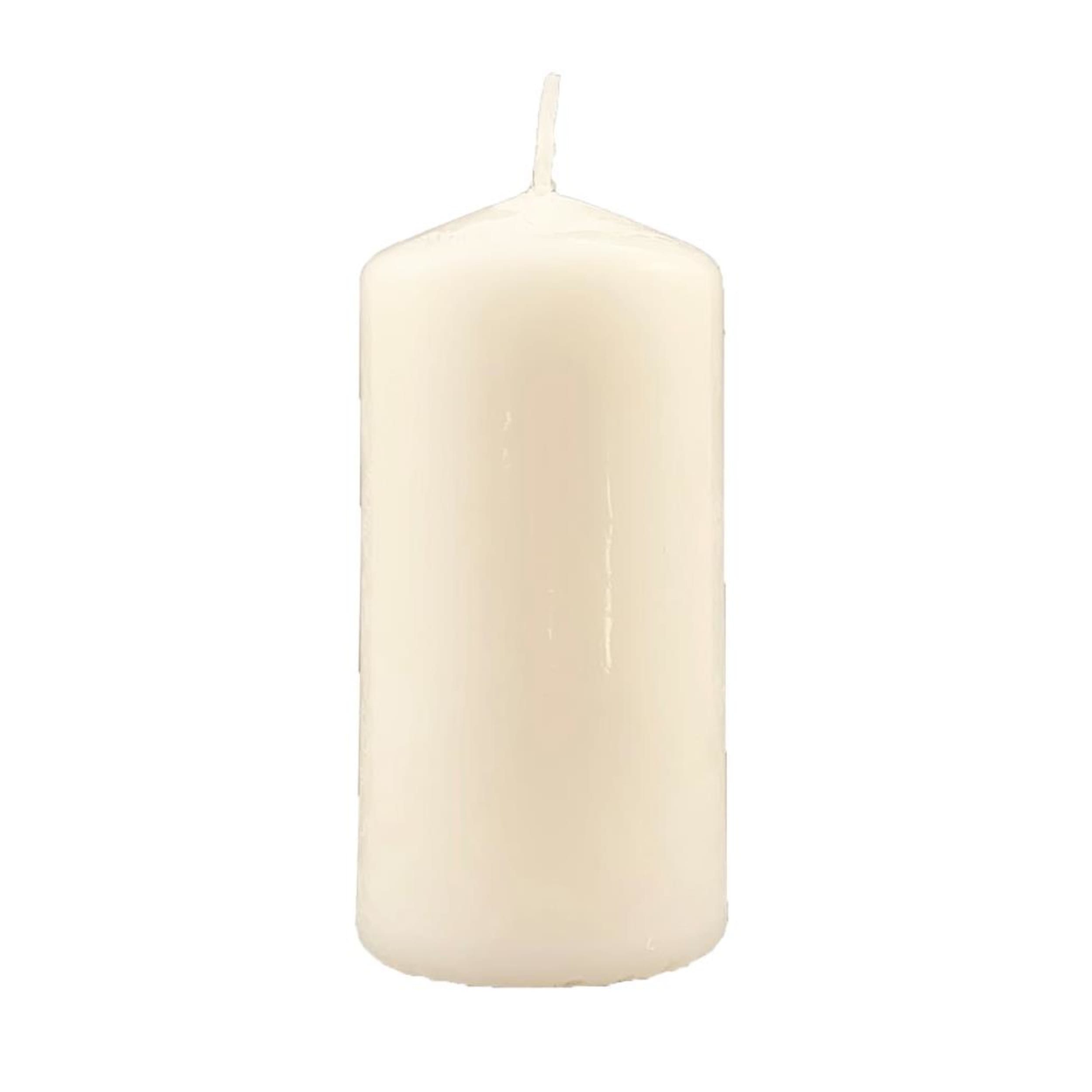 Lume Pillar Candles 100x50mm White (12 Pack)