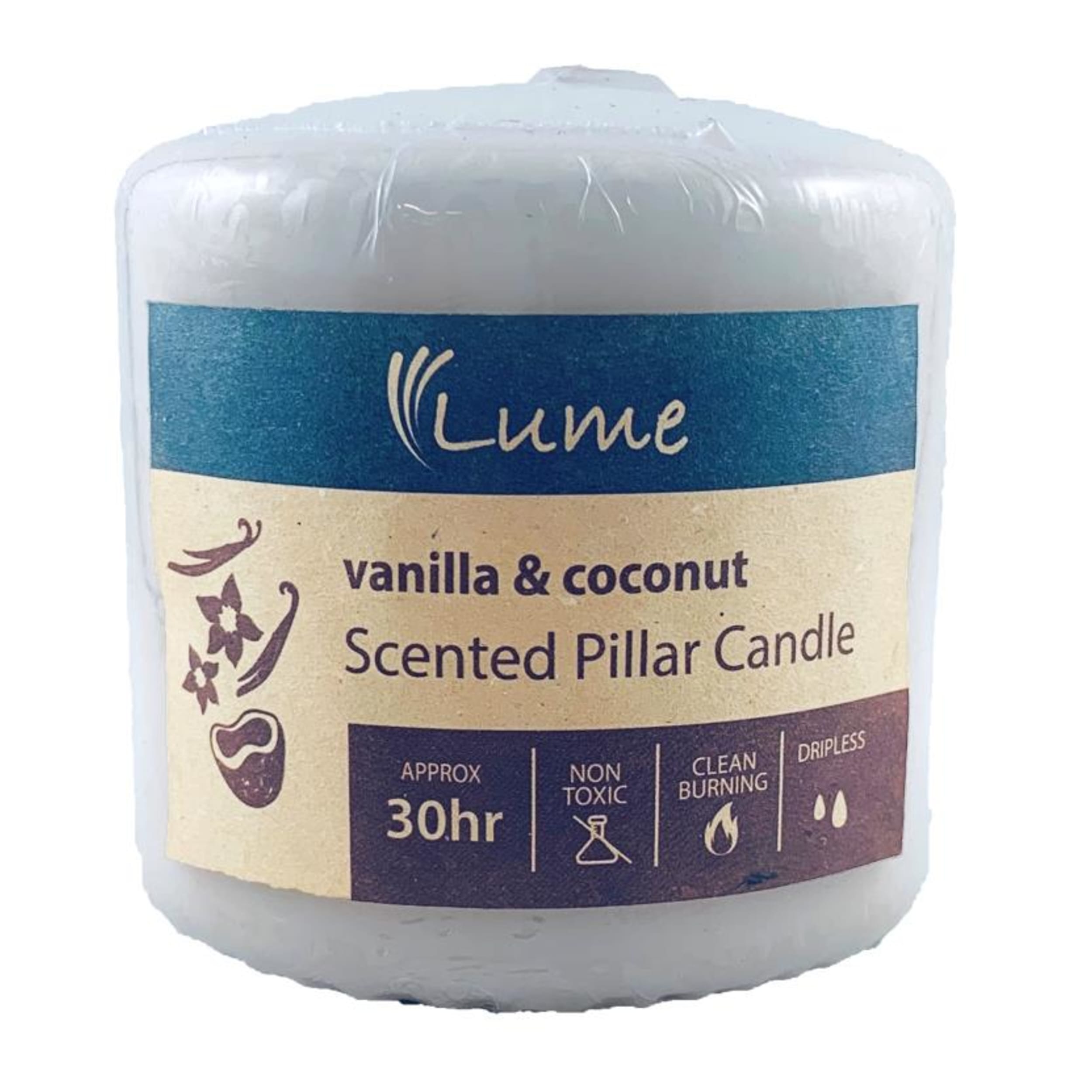 Lume Scented Pillar Candle 75x75mm (12 Pack)
