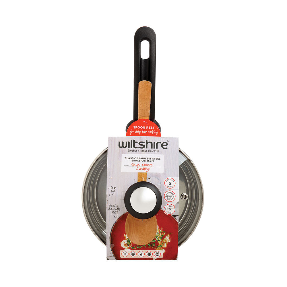 Wiltshire Classic 16cm Saucepan with Glass Lid