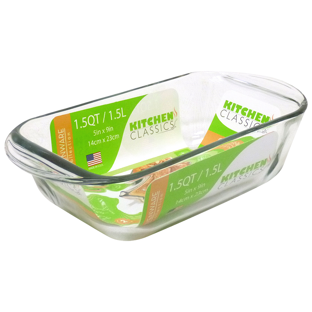 Kitchen Classics Glass Loaf Pan – 1.5L (14 x 23cm)